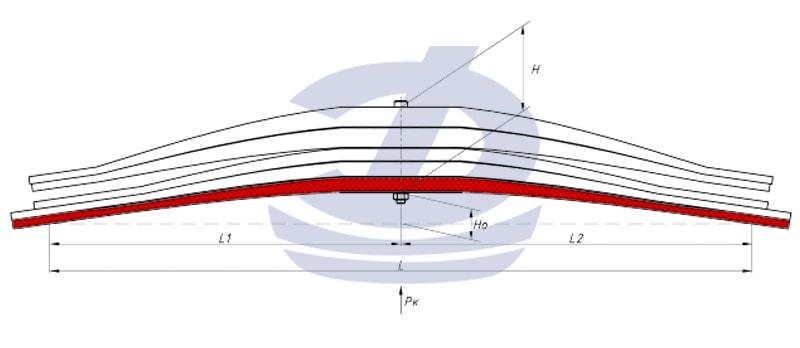 MAN 1 лист задней 5-и листовой 1003105MAN-2912101 аналог