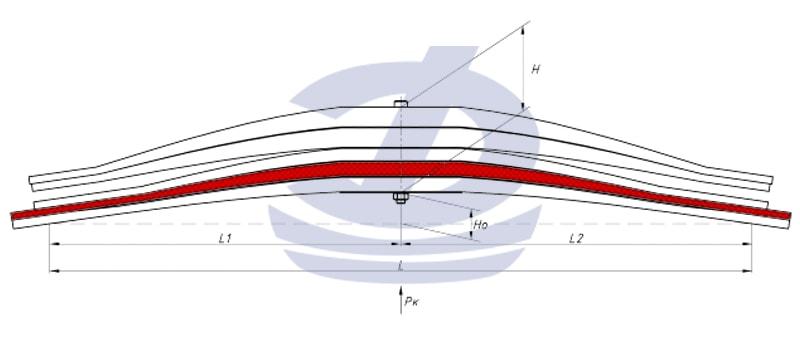 MAN 2 лист задней 5-и листовой 1003105MAN-2912102 аналог
