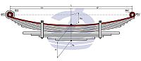 Scania 1 лист рессоры задней 11 л. с/ш аналог 1893987