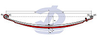 Scania 2 лист рессоры передней 2 л. аналог 353174