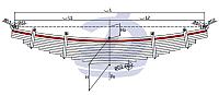 Тонар 2 лист рессоры 14-ти листовой аналог BPW