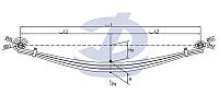 Тонар 6428 рессора 3-х листовая аналог BPW
