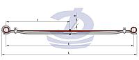 УАЗ-3962 1 лист рессоры передней малолистовой с/ш