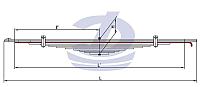 УРАЛ-5557 3 лист рессоры передней с вырезом