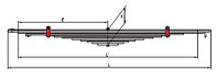 УРАЛ-5557 5 лист рессоры передней с хомутом