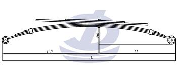 Ford Ranger рессора нов.кузов L-1250