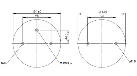 Пневморессора (тип 2DC/FD 220-13) двух секционная WBR 2RC-220-13K - фото 1 - id-p113943120
