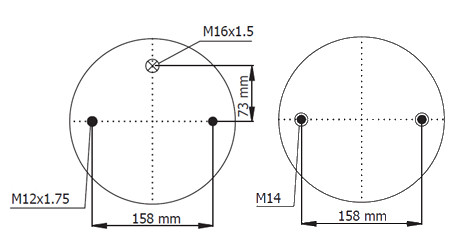 Пневморессора (тип 3DC/FD 310) трех секционная WBR 3RC-310B-2K