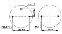 Пневморессора (тип 3DC/FD 310) трех секционная WBR 3RC-310B-2K