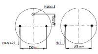 Пневморессора (тип 3DC/FD 310) трех секционная 3DC-310B-2C FABIO