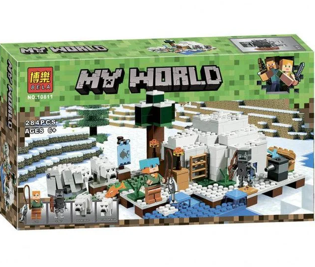 Конструктор Bela My World "Иглу", 284 деталей, аналог, арт.10811 - фото 1 - id-p113966814