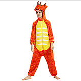Пижама кигуруми Трицератопс оранжевый, фото 3