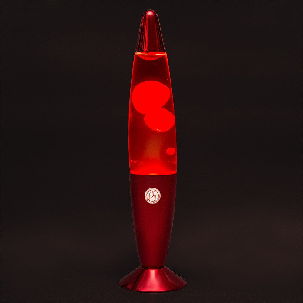 Лава лампа с воском в цветном корпусе 35 см Красная - фото 4 - id-p109511300
