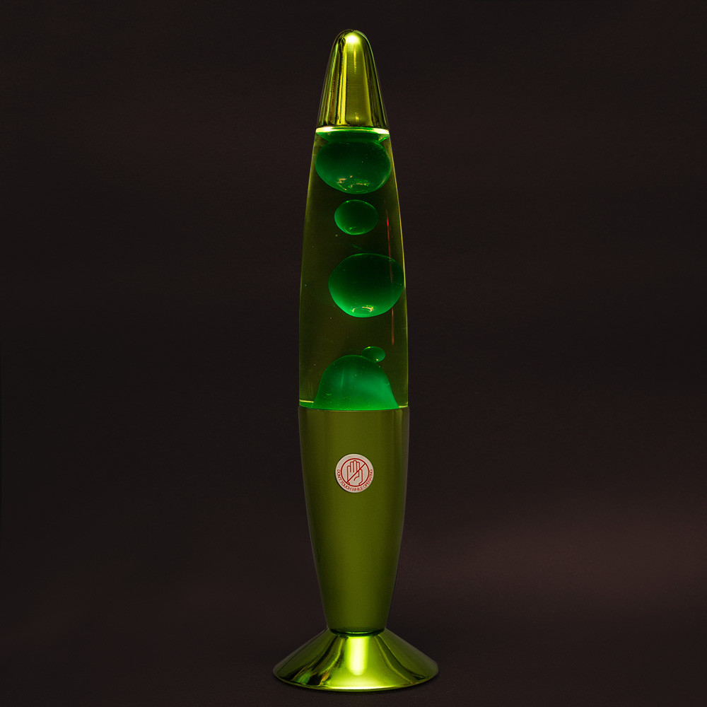 Лава лампа с воском в цветном корпусе 35 см Зеленая - фото 5 - id-p90824159