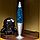 Лава лампа с блестками в сером корпусе 35 см Синяя, фото 3