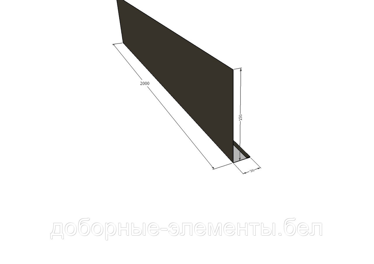 Лобовая планка 150мм для софита (коричневая) - фото 4 - id-p113985580