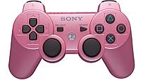 Беспроводной геймпад для PS3 Dual Shock Controller Pink Wireless, Bluetooth, 15 кнопок, 2 стика (копия)