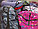 Надувная ватрушка (тюбинг) 120 см "Геометрия розовый" с автокамерой, фото 3