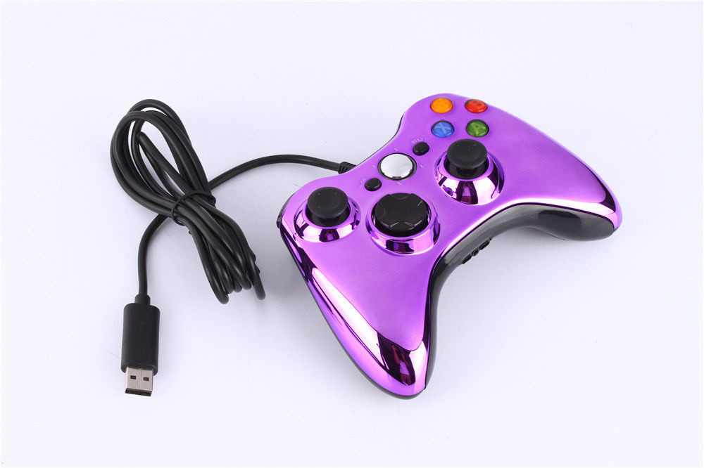 Проводной геймпад для Microsoft Xbox 360, PC (USB, фиолетовый, 2 метра, копия) - фото 3 - id-p114059179