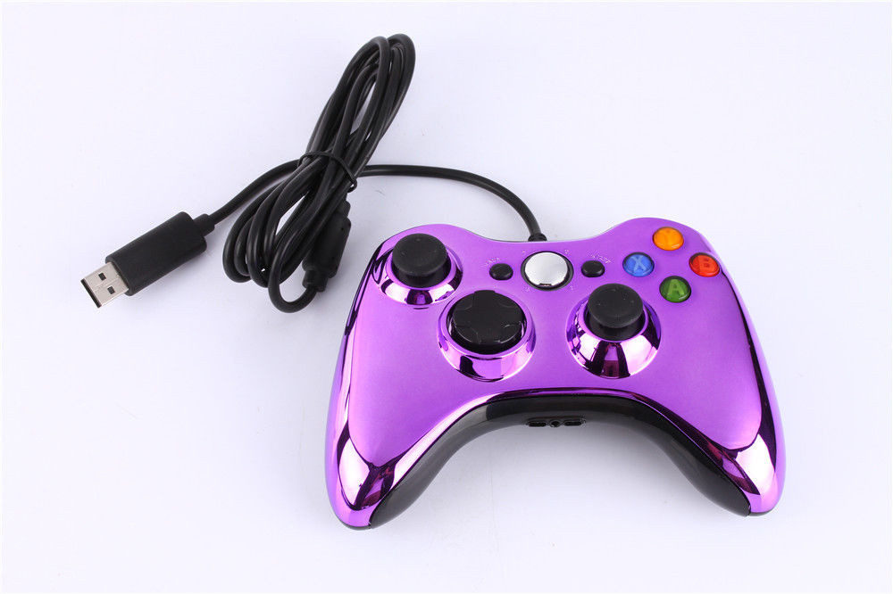 Проводной геймпад для Microsoft Xbox 360, PC (USB, фиолетовый, 2 метра, копия) - фото 4 - id-p114059179