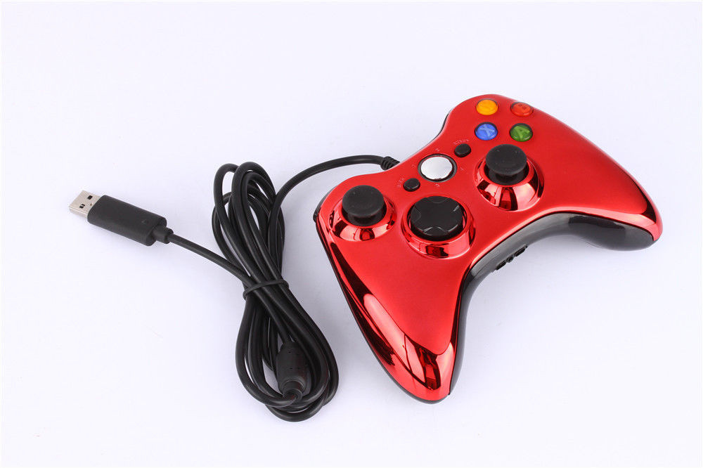 Проводной геймпад для Microsoft Xbox 360, PC (USB, красный, 2 метра, копия) - фото 4 - id-p114059227
