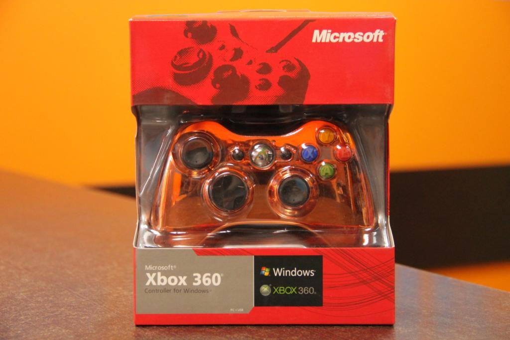 Проводной геймпад для Microsoft Xbox 360, PC (USB, оранжевый, 2 метра, копия) - фото 3 - id-p114059222