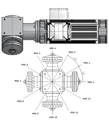 K112 с угловым редуктором (передаточное число 1:1), фото 2