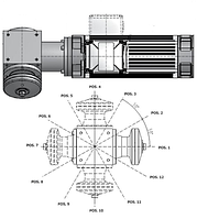 K90 с угловым редуктором (передача 1:1)