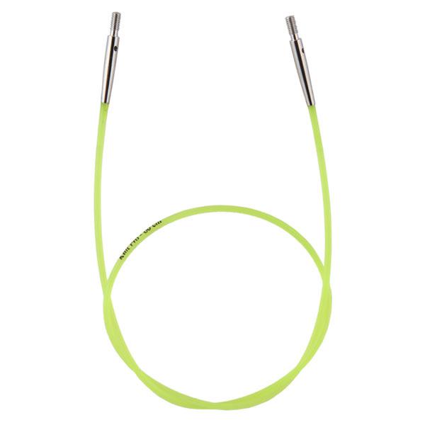 Knit Pro Тросик (заглушки 2шт, ключик) для съемных спиц, длина 35см (готовая длина спиц 60см), зеленый - фото 1 - id-p114087106