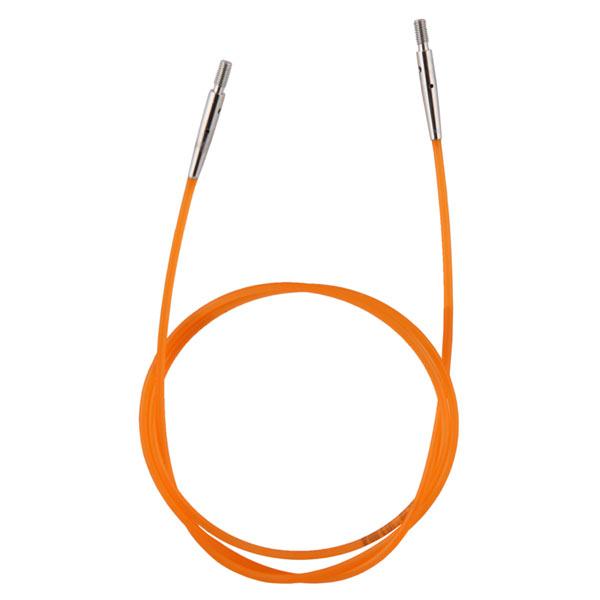 Knit Pro Тросик (заглушки 2шт, ключик) для съемных спиц, длина 56см (готовая длина спиц 80см), оранжевый - фото 1 - id-p114087114