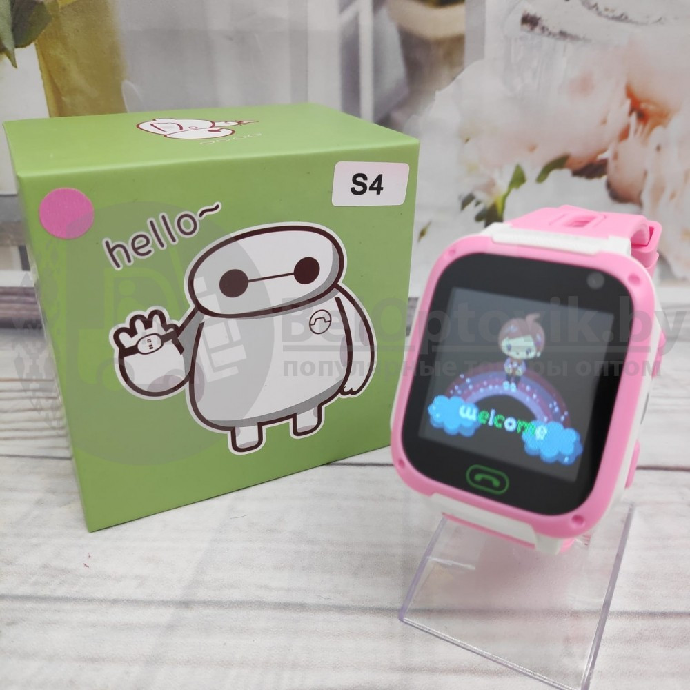 Детские умные часы SMART BABY S4 с функцией телефона Зеленые с черным - фото 5 - id-p114097646