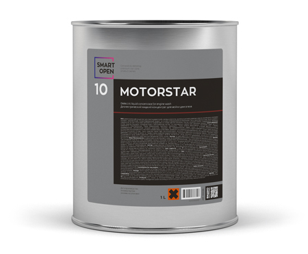 10 MOTORSTAR - Диэлектрический жидкий концентрат для мойки двигателя | SmartOpen | 1л