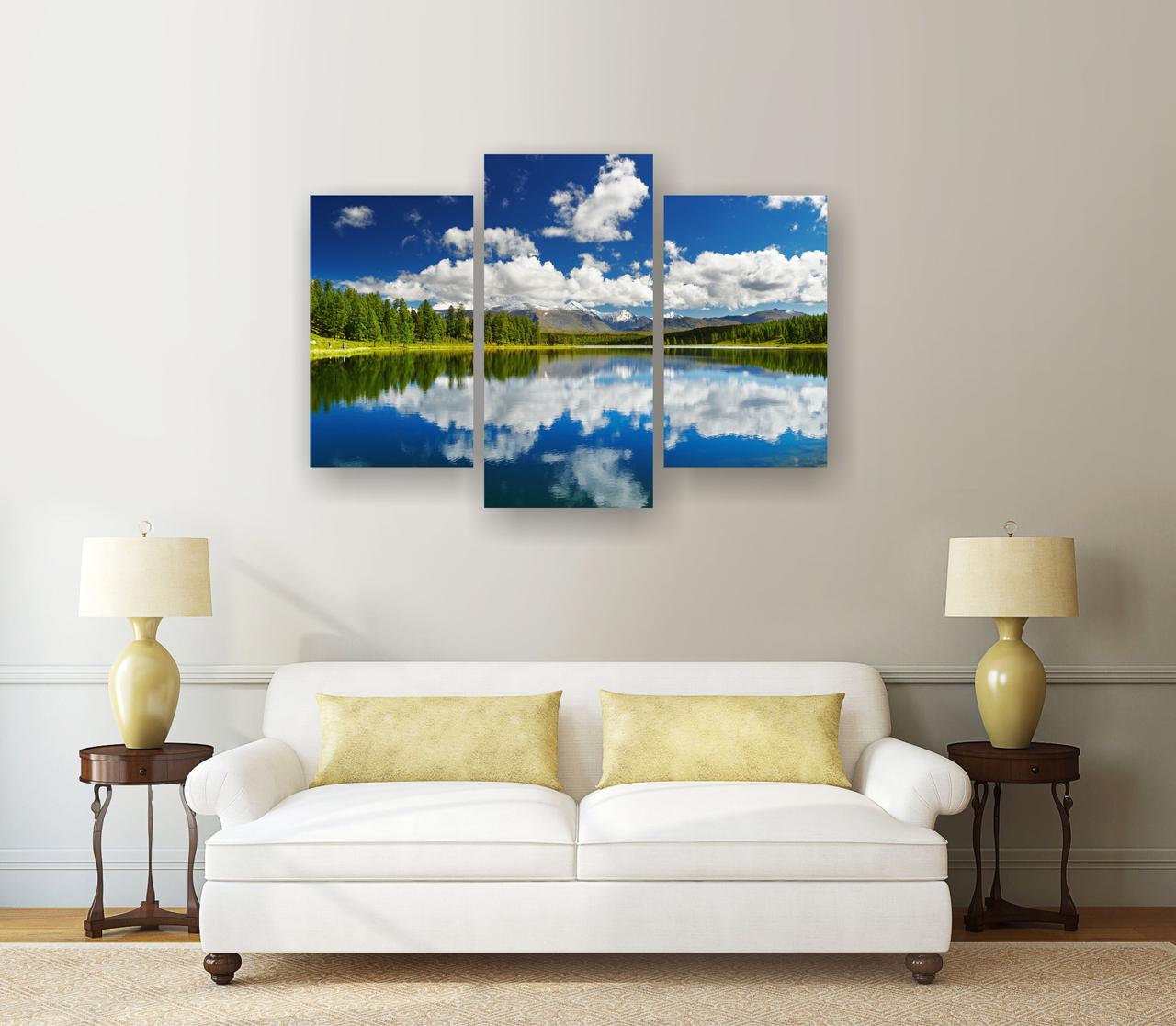 Модульная картина (650х910 мм) "Озеро горного Алтая"