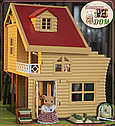 Игровой домик Happy Family Лесной домик 012-03 аналог Sylvanian Families Сильваниан с мебелью, светом, фото 5