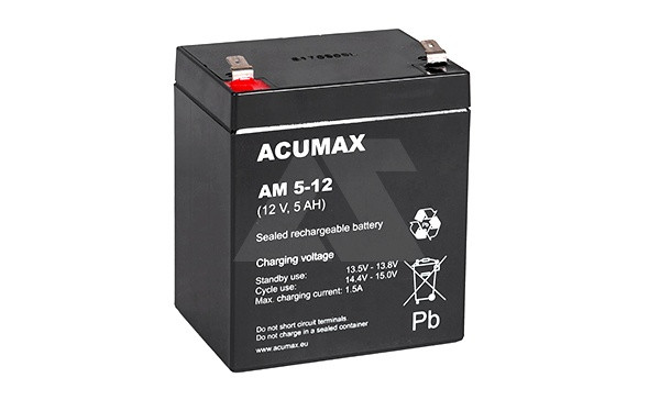 Батарея аккумуляторная Acumax AM5-12, T2, 12V/5Ah, 101(107)x90x70 HxLxW, 1.74kg, 6-9 лет - фото 1 - id-p114175852