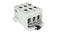 Клемма Morek OTL50-3 серая, 3xAl/Cu 1,5_150mm², 160(CU)/145(AL)A на клемму, 1000V, винтовые зажимы