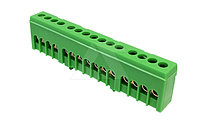 Клеммник Morek для заземления PE15H 1P 15x1,5_16mm² Cu, 63A, 690V, зеленый, IP20