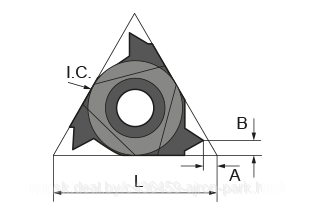 Пластина резьбонарезная AG55 IR16 LT10 Lamina Technologies (Швейцария)