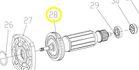 Якорь ротор для AG1210-1 WORTEX AG1210-1-28