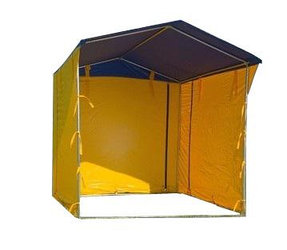 Палатка торговая.Размеры: 2х2м; 2,5х2м; 3х2м; 2,5х2,5м; 2,5х3м; 3х2,5м; 4х2м; 3х3м; 4х3м; 3х4м; 4х4м. Возможен выбор цвета и доставка.Является носителем рекламы.По желанию заказчика может оснащаться ширмой и прозрачным окном.