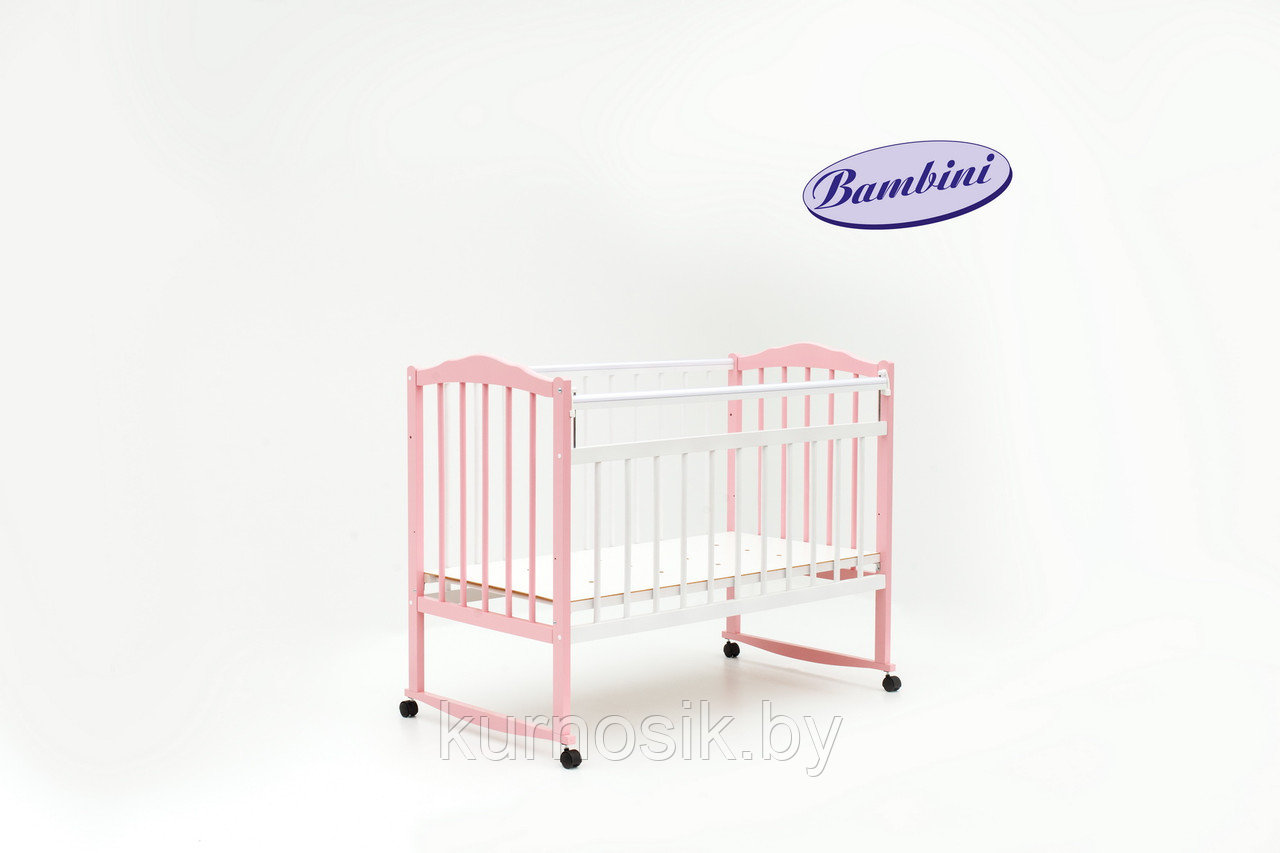 Кроватка Bambini (Бамбини) 09 бело-розовая - фото 2 - id-p6681325
