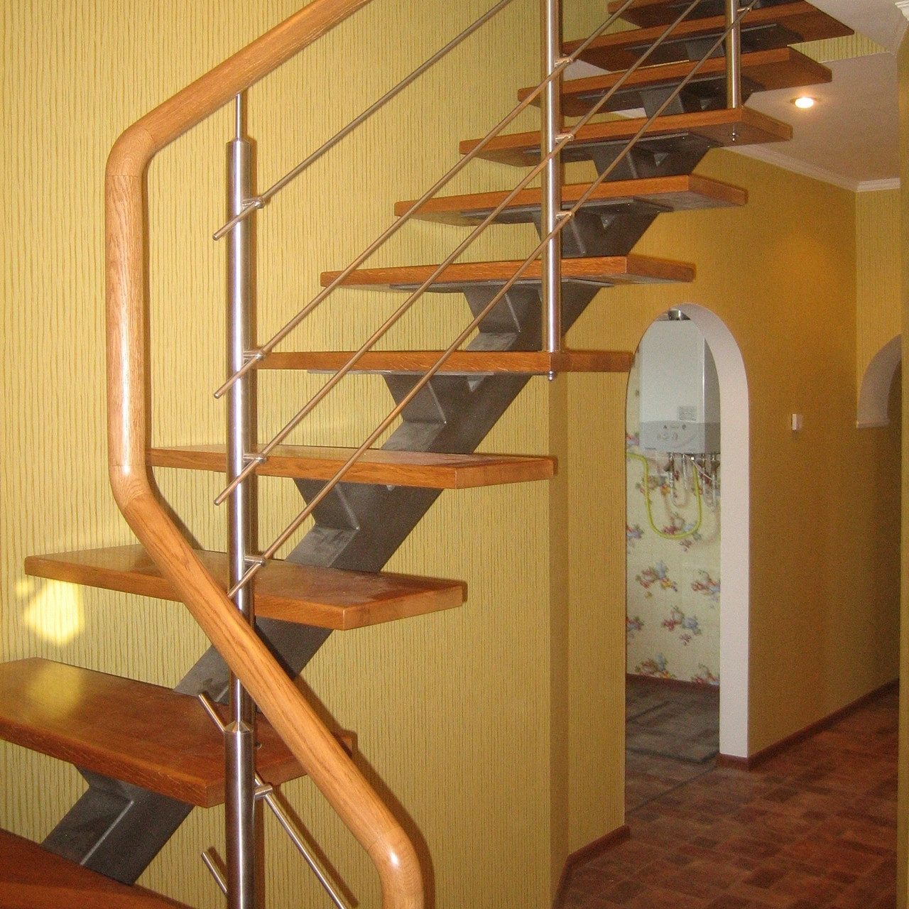 Лестницы на металлических косоурах из дуба - фото 8 - id-p6682612