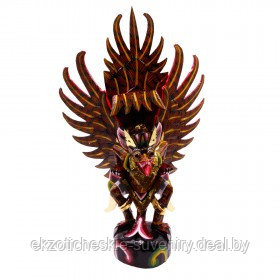 Сувенир из дерева Черно-Золотой Красный Гаруда с крыльями Мощная защита 43cm