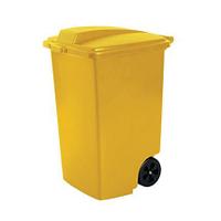 Урна для мусора на колёсах 100 л REFUSE BIN, желтый