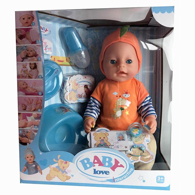 BL034E Кукла-пупс Baby love  (аналог Baby Born)  8 функций (мальчик )