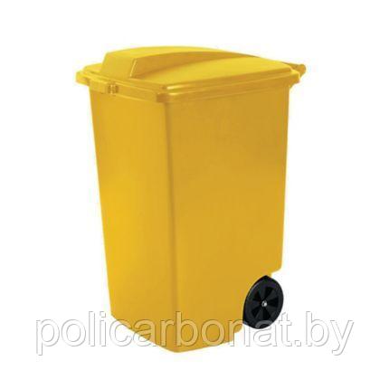 Контейнер для мусора на колёсах 100 л REFUSE BIN, желтый - фото 1 - id-p113239250