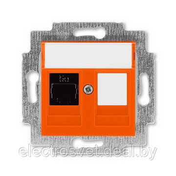Розетка интернет rj45 5 категория оранжевая ABB Levit - фото 1 - id-p114315201