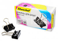Зажимы Silwerhof 510015 сталь 25мм черный (упак.:12шт) картонная коробка, фото 1