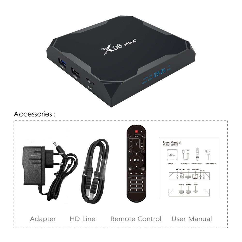 Смарт ТВ приставка X96 Max+ S905X3 4G + 32G TV Box андроид - фото 7 - id-p114317814