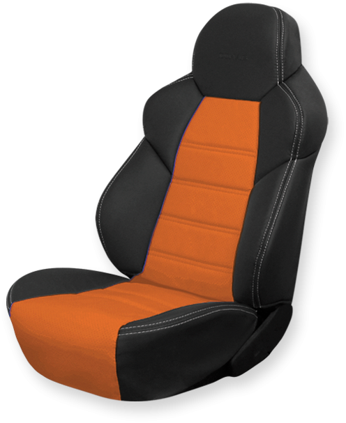 Чехлы на сидения Dinas Drive, универсальные, черно-оранжевый - фото 3 - id-p114315465